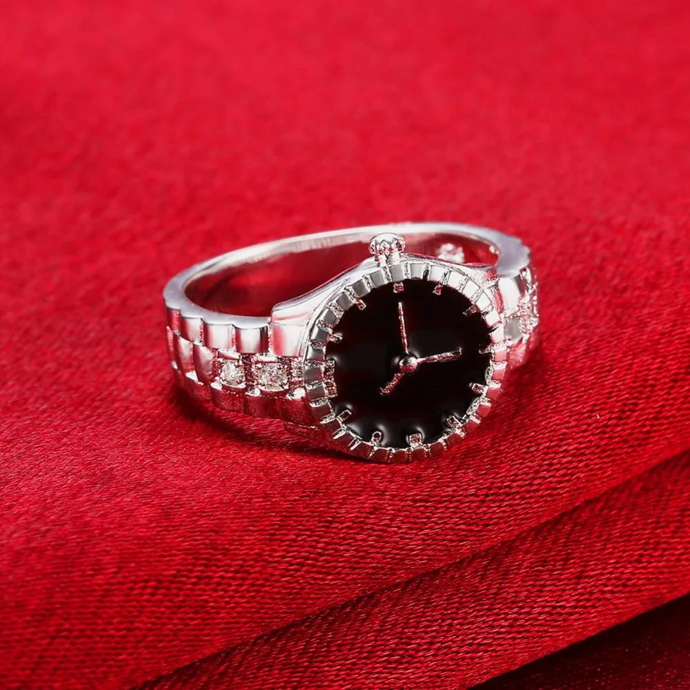 Copper Crystals Rings Christmas Gift for Women Lady Like Watch Style Lovely Wedding Cute Fashion Classic Jewelry