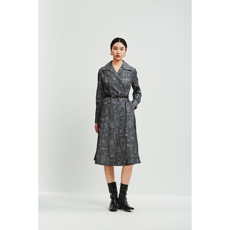 

Gejin Women s A-Line Printed Long Sleeve Dress XL