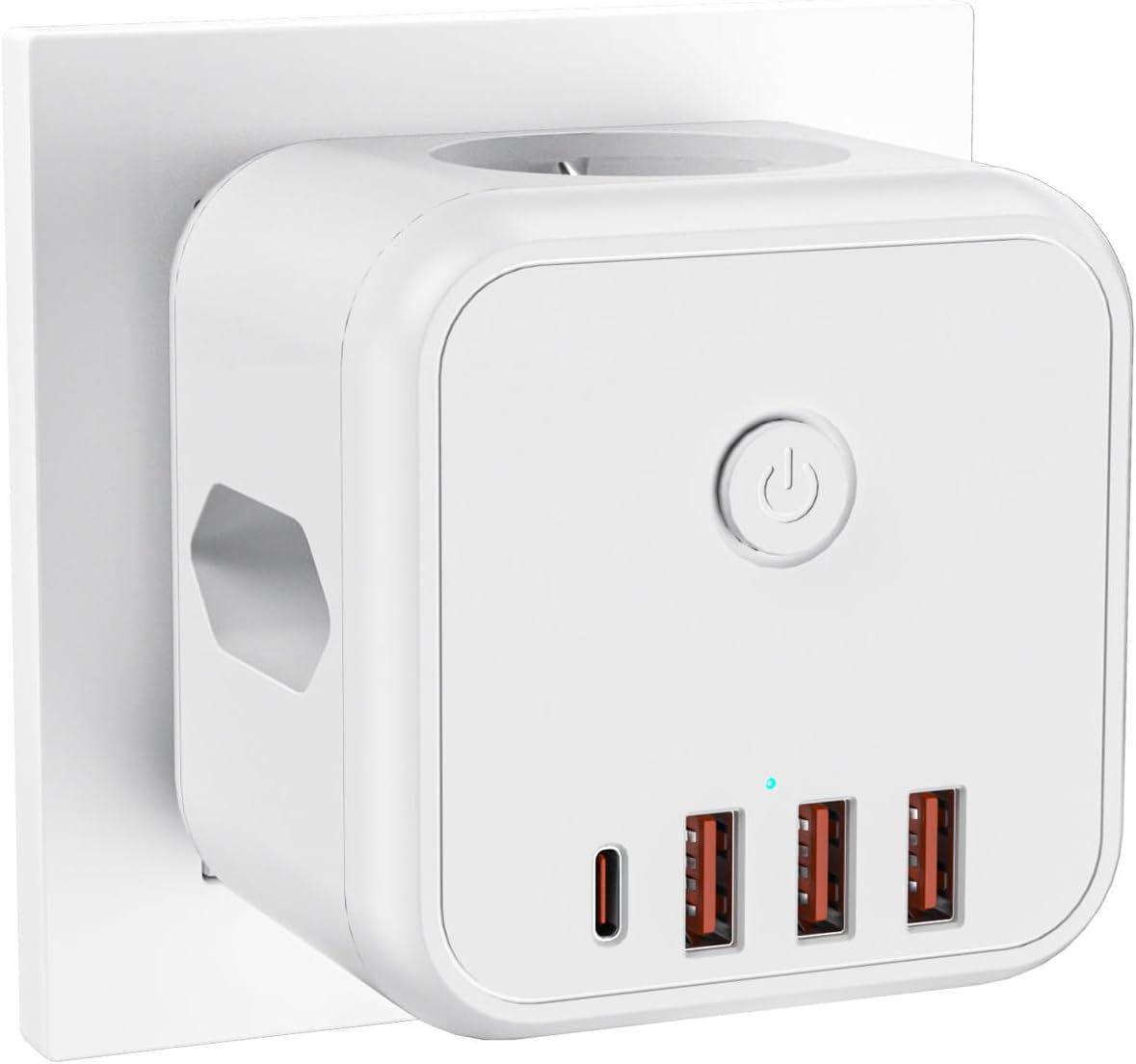 

Європейська багатофункціональна кубічна розетка типу C зі штепсельною вилкою німецького стандарту та подовжувачем European standard wireless