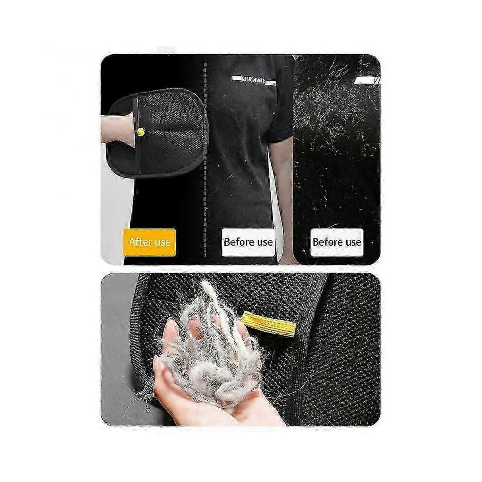Anti-Static Grooming Gloves for Pets, Double-Sided Quick Pet Hair Remover Mitt, Removes Fur from Pets, Furniture & Clothing & Fabric