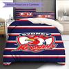 Sydney Roosters Fight Bedding Quilt Set Quilt Cover Pillowcase Home Decoration Birthday Gift (1 * Duvet Cover + 2 * Pillowcase, Without Core)