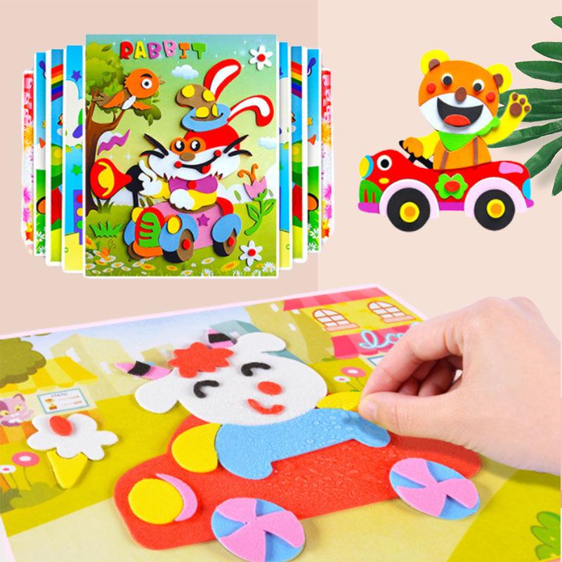 

Детский набор для 3D-аппликаций из наклеек «Сделай сам»: Развивающее творчество для мальчиков и девочек