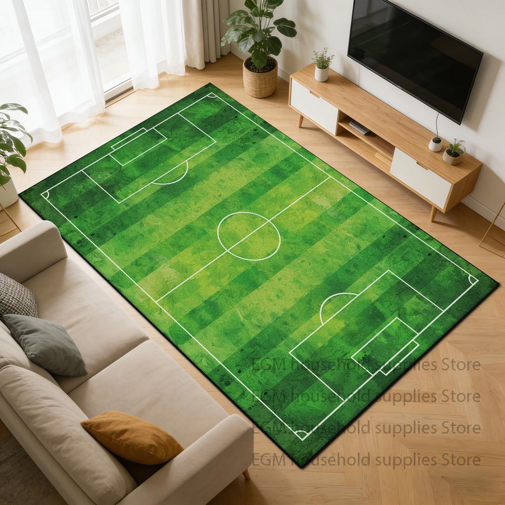 Football Field Carpet Modern Living Room Foldable lounge Floor Mats Non-slip Bedroom study customizable large size Rugs Washable