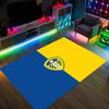 Leeds United Fußball Design Kristall Samt Teppich Gemütlich Kein?Rutschfester Teppich mit Aufdruck für Schlafzimmer Wohnzimmer Eingang