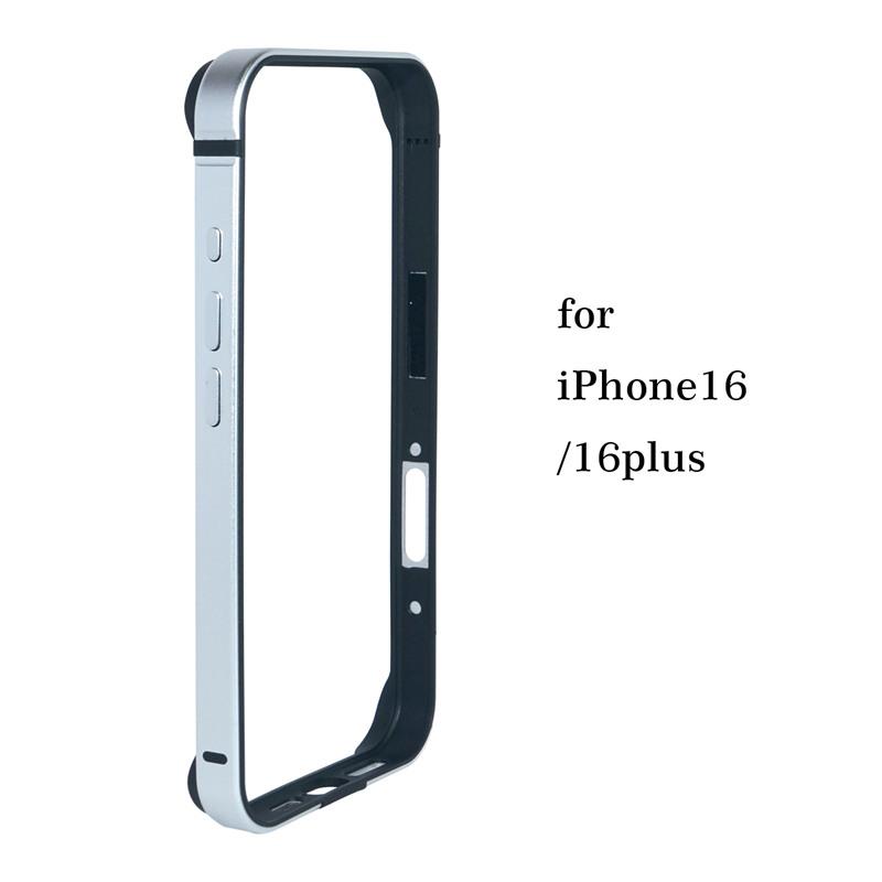 Lekkie etui zderzakowe ze stopu aluminium do iPhone 16 15 14 13 12 14 Pro Max Mini Plus XR Miękka silikonowa wyściółka Rama krawędzi Pokrowiec