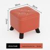 Solid Wood Footstool: Creative Tech Fabric, Multi-Use Coffee Table or Sofa Stool for Living Room
