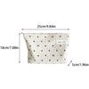 Corduroy Travel Makeup Bag with Bow Pattern, Cosmetic Bag for Purse Organizer, Toiletry Bag with Zipper for Travel Essentials