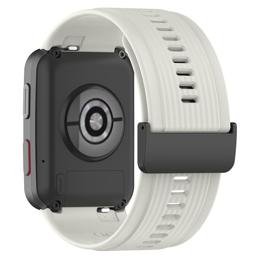 Für Huawei Watch D, verstellbares Silikon- und Metallarmband, flexibles Armband mit Schnalle