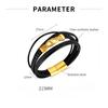 Gioielli fatti a mano in pelle intrecciata Bracciale in pelle multistrato trendy personalizzato europeo e americano per uomo