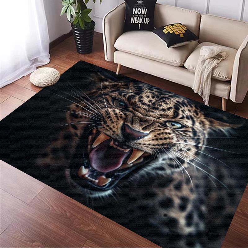 Rose leopard print carpet African cheetah room decoration Large Area Rugs Living Sofa Doormat Non Slip Hallway Balcony Floor Mat