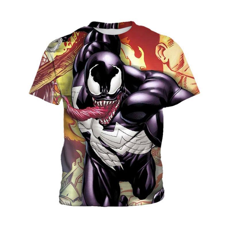 26 new summer men's horror 3D printed T-shirt, millennium style, short sleeves, loose fit, street fashion, casual,