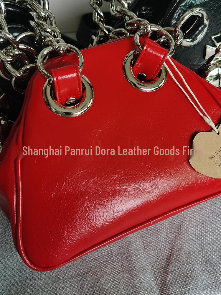 Nische 2025 Sphärisches Logo Bowlingtasche: Punk Spicy Girl Einzel-Schulter- & Umhängetasche