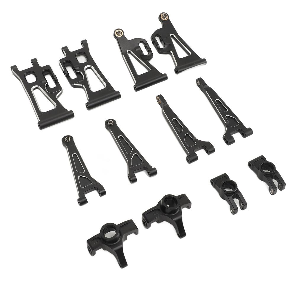 RC Car Suspension Arm Aluminum Alloy Front Rear Suspension Arm Steering Cup Rear Axle Holder Set Upgraded Parts for MJX 14210 14209 1Celsius14 RC Car