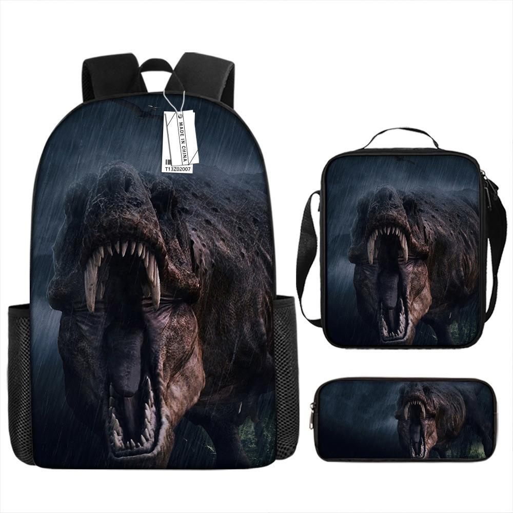 Jurassic Park Trendy Backpack European and American Retro Schoolbag Fourth Grade Bag Dinosaur Backpack