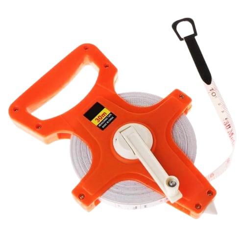 Measuring Tape Reel, Lightweight Open Tape Measure Reel, 20m/30m Hand Crank Fiberglass Tape Measure, Open Reel Long Tape with Feet and Meters for Cons