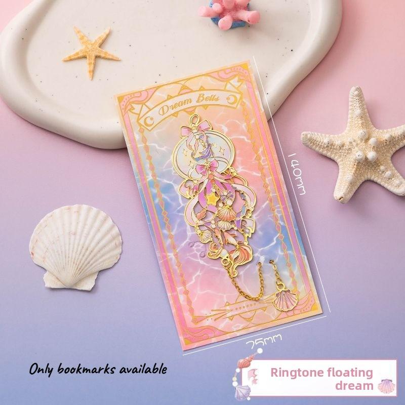 1 Stück Romantisches und verträumtes Ozean Lesezeichen Geschenkbox Set Metall Buchclip Geschenk Schenken Sie einem Freund Ein Gedenk-Kleines Geschenk