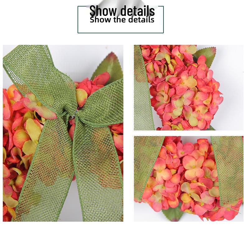 Thanksgiving Autumn Hydrangea Wreath - Pastoral Style Door & Wall Decor