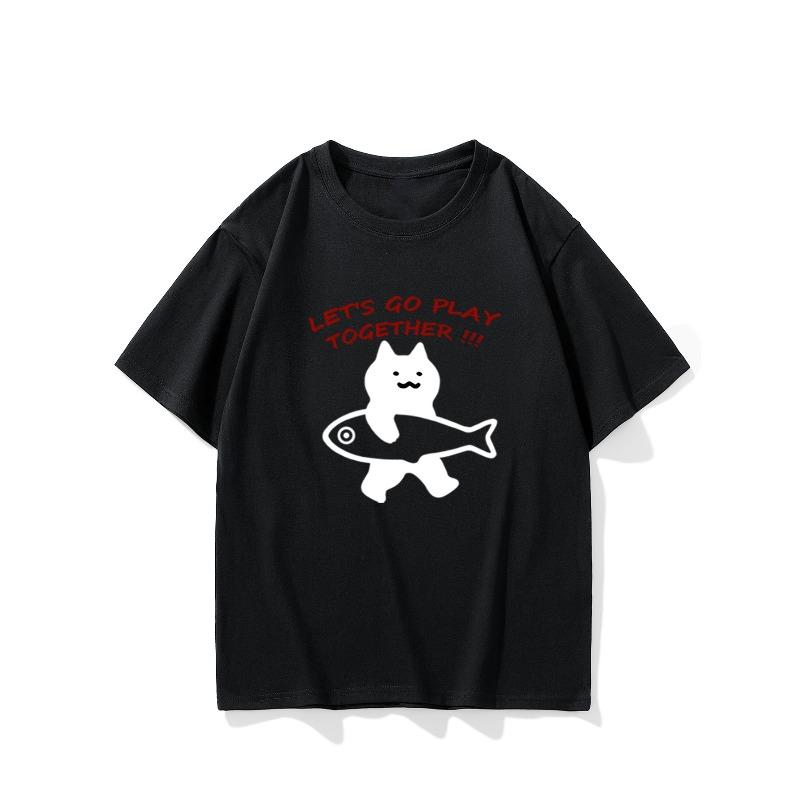 European Size Trendy Short-Sleeve T-Shirt for Men, New Loose Stylish Print Casual Summer Top,Comfortable Fashionable Tee Tops