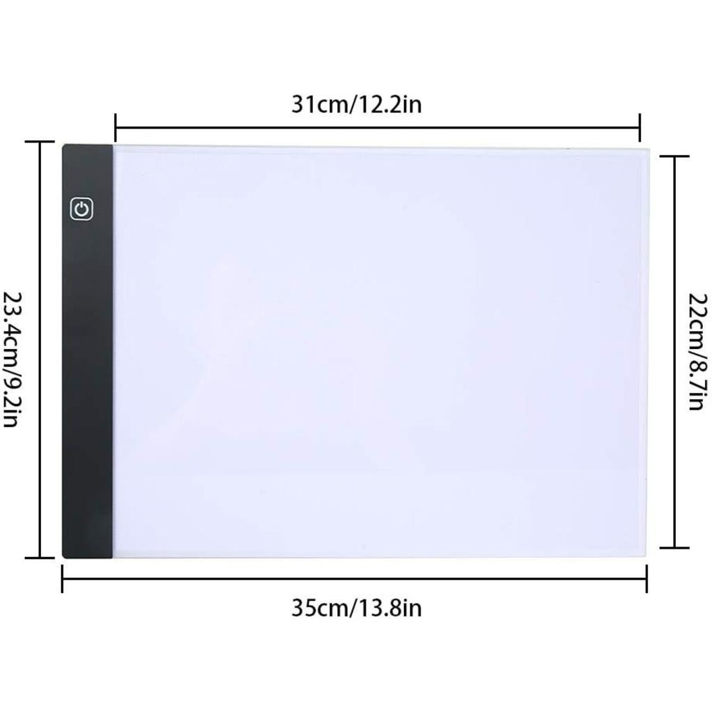Light Box Drawing A4 LED Light Pad,Ultra-Thin Adjustable Brightness Light Box,Rechargeable Light Up Tracing Pad,Light Pad for Diamond Painting