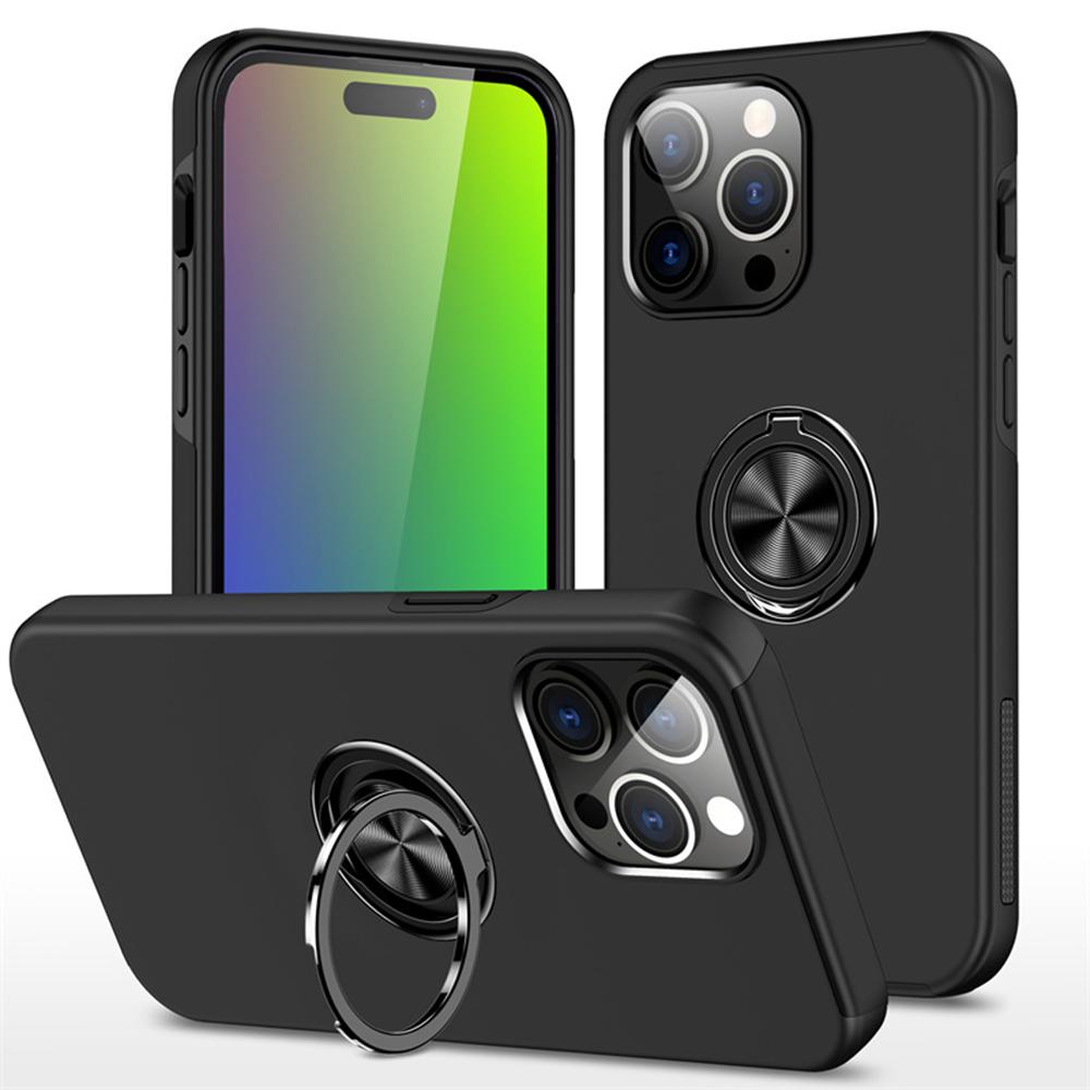 Matte Shockproof Case For iPhone 17 16 15 14 13 12 11 Pro Max XS Max XR Plus SE  Ring Holder Magnet Case Armor Bumper Cover