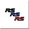 Metal RS Emblem Car Interior Metal Sticker Steering Wheel Dashboard Decal Badge For H+onda Civic C+hevrolet F+ord Focus RS Accessories