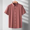 Men's Plus Size Ice Silk Wrinkle-Free Short Sleeve Shirt