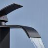 Black Basin Faucet Copper Core Stainless Steel Mixer Tap Waterfall Faucet Hot Cold Water Basin Toilet Bathroom Modern Home Decor