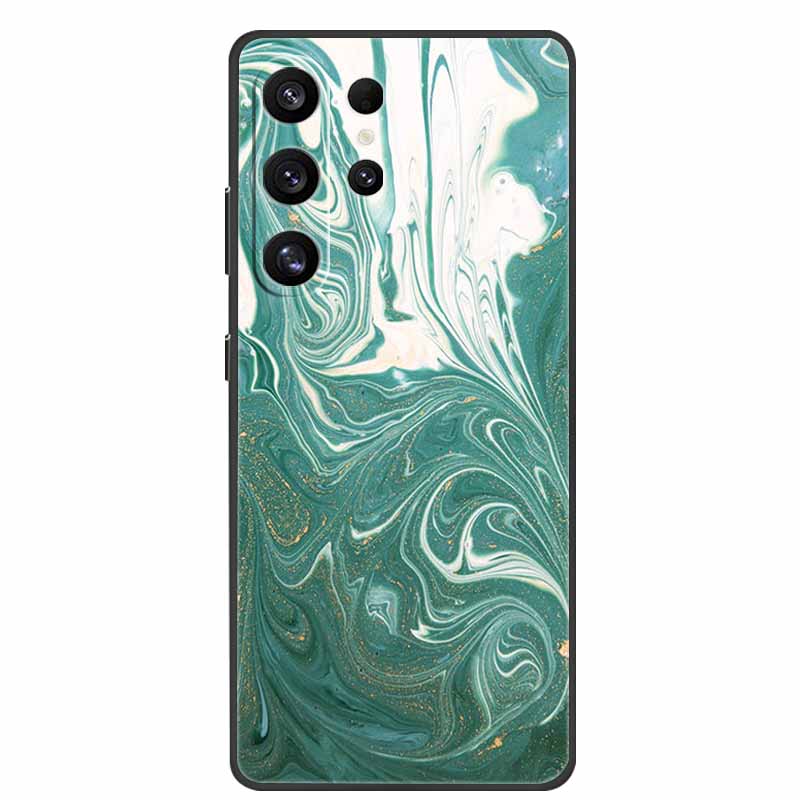 Phone Case For Samsung Galaxy S26 Ultra Colorful Painted Soft Silicone Bumper for Samsung S26 Ultra Case Marble Shockproof Cover