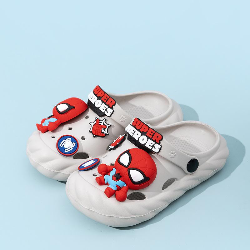 Children S Hole Sandals Boys Summer Home Slipper Cartoon Spider-Man Slipper Children s Gifts Beach Shoes 130