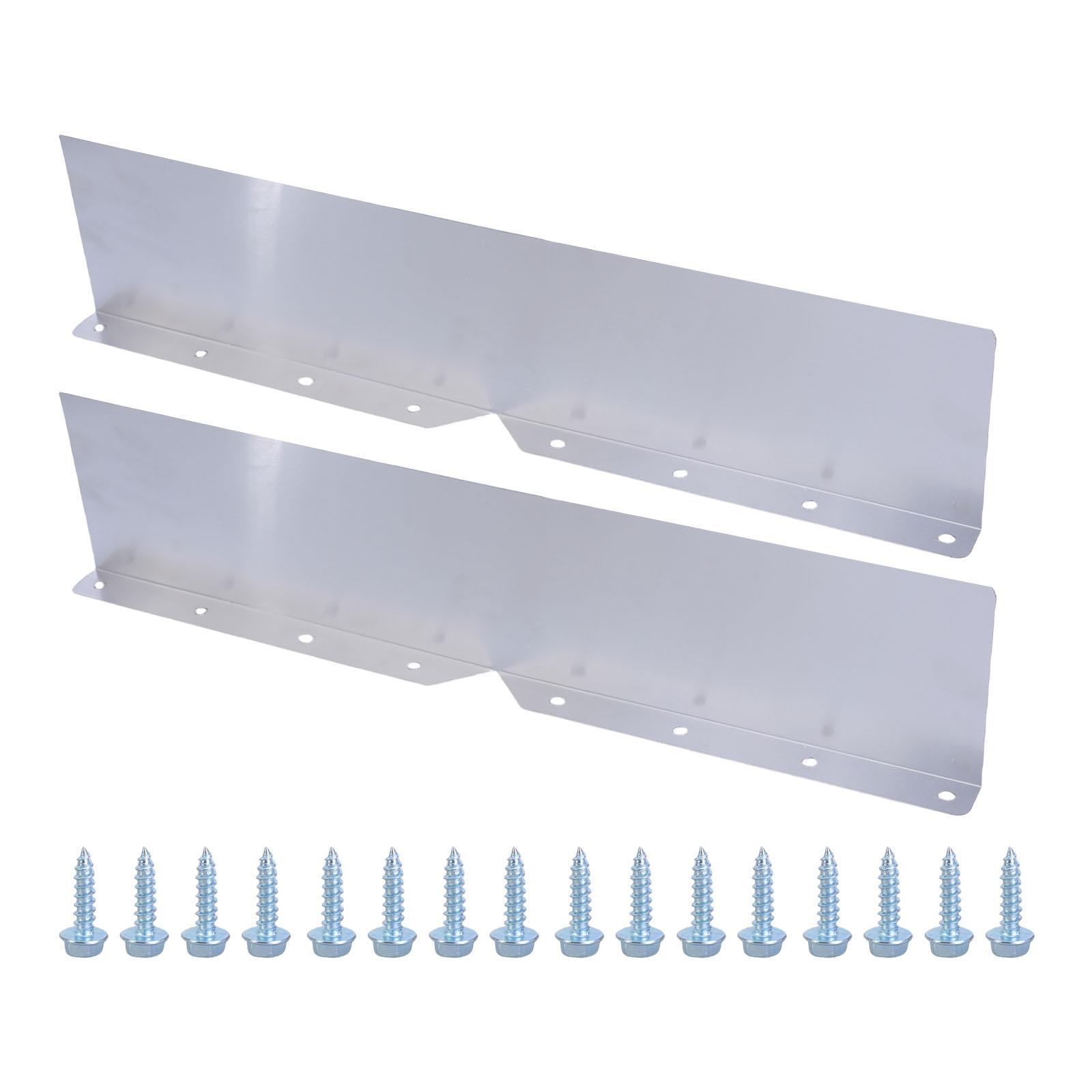 2Pcs Rain Gutter Valley Roofing Gutter Guard Replacement Gutter Valley Splash Guards Aluminum Gutter Rain Diverter 1