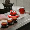 Edenus 'Hongyun Dangtou' Chinese Red Ceramic Tea Set