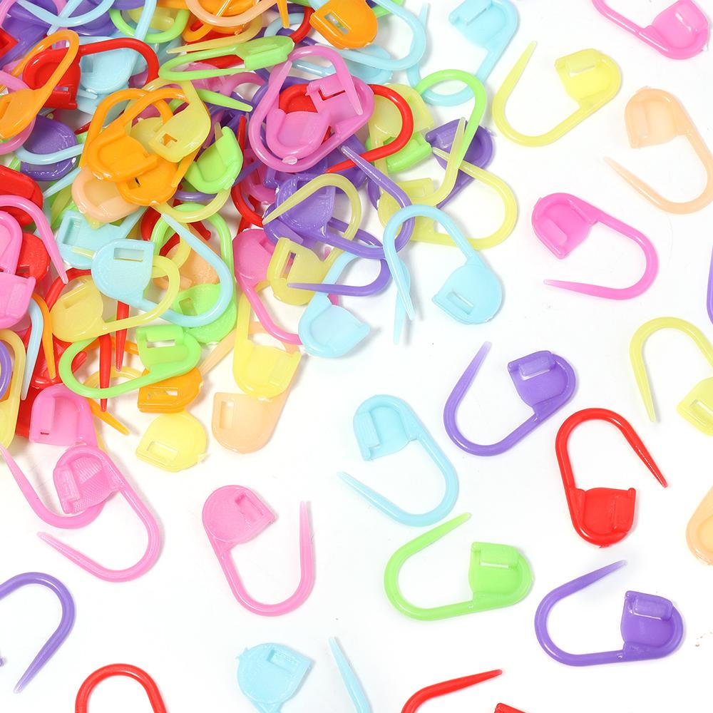 200pcs Plastic Knitting Crochet Locking Stitch Markers Colorful Safety Pins Needle Clips For DIY Crafts Clothing Sewing Tools