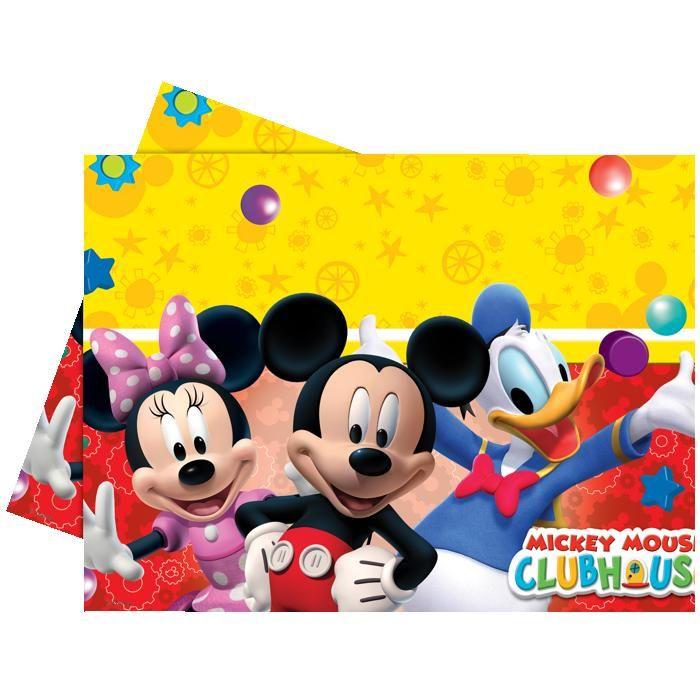 Birthday Tablecloth - Disney - Mickey - 120 X 180 Cm - Plastic - Multicolored