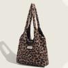 Leopard Print Fur Bag Women's New Winter College Style Tote Bag Large Capacity Japanese Single-shoulder Plush Bag