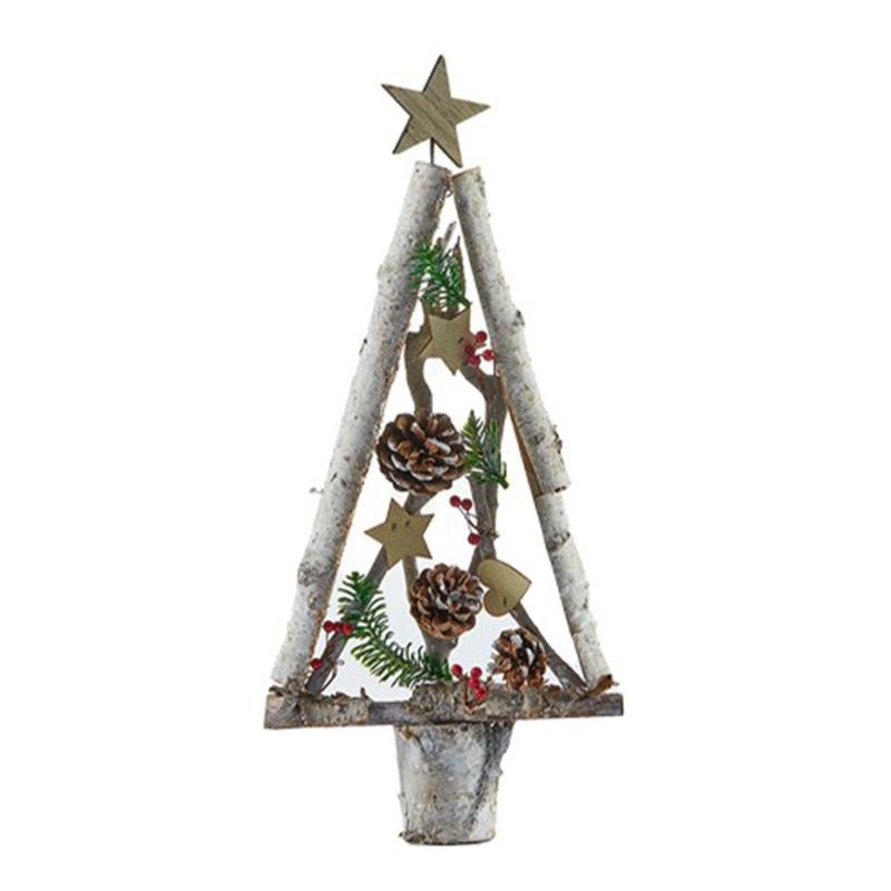 

Wood Miniature Christmas Tree Accessory Distinctive Miniature Christmas Tree Ornament Wood Home Festival Decorations S
