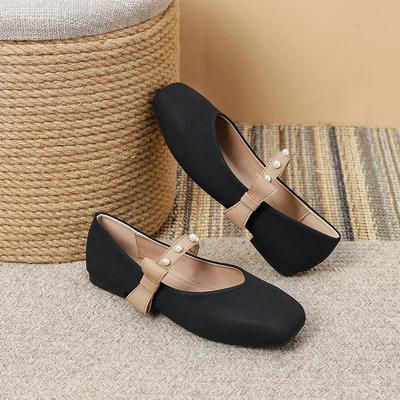 Fashion Women Shoes Butterfly Knot Single Shoes French Mary Jane Pearl Soft Bottom Outdoor Matching Skirt Fashion Flat Shoes 2025