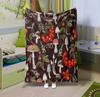 1PC Throw Fantasy Mushroom Flannel Blanket Forest Mushroom arts Bohemia style Soft thin Blankets for Home Car Camping Nap Picnic