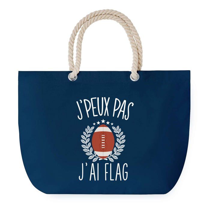 Sac de plage - PLANETEE - J'peux Pas - Anse corde - Grand format - Imprimé en France