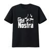 Tczowa T-shirt With a Bold Slogan Cosa Nostra Light Regular Fit Round Neck For Every Season Casual And Vintage