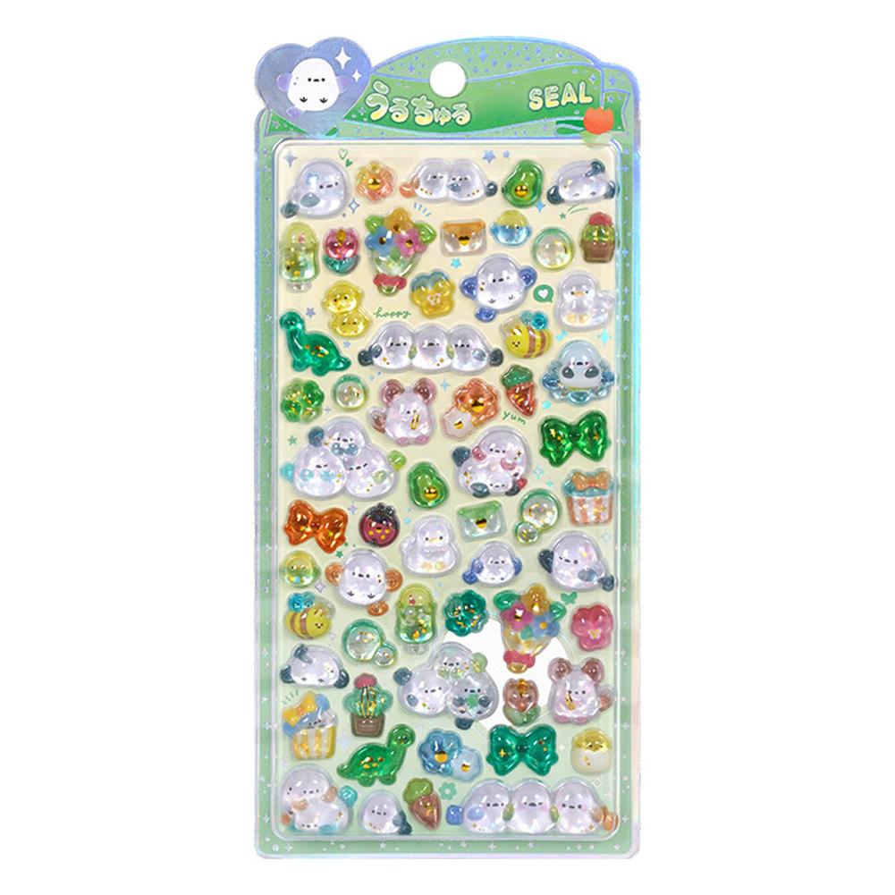 Kawaii Cartoon Animal 3D Relief Cute Stickers Children And Girls Decorative Sticker Birthday Gifts Creative Peripheral