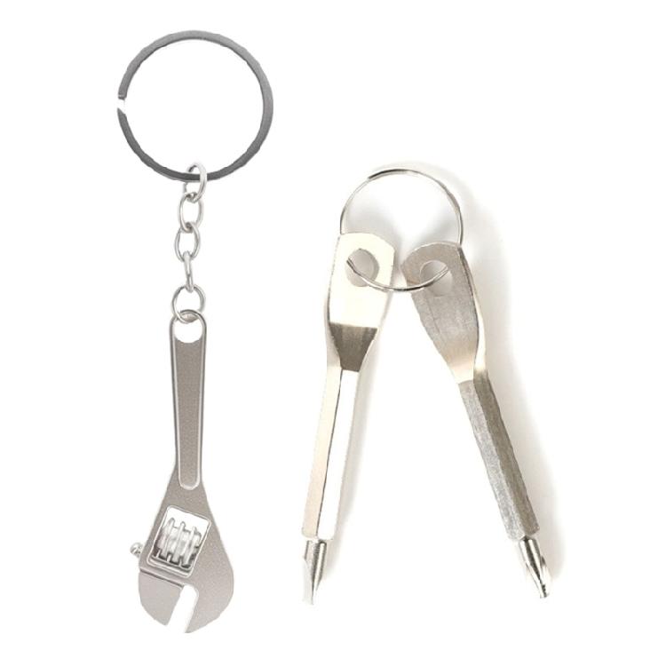 3Pcs Multifunctional Stainless Steel Car Keyring Outdoor Easily Slotted Screwdriver Function Keyring Metal Keychain
