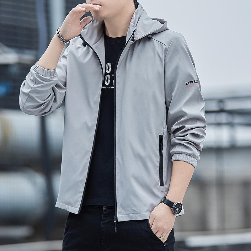Men's Spring & Autumn Casual Windbreaker: Trendy, Versatile, Loose-Fit Korean Style, Waterproof
