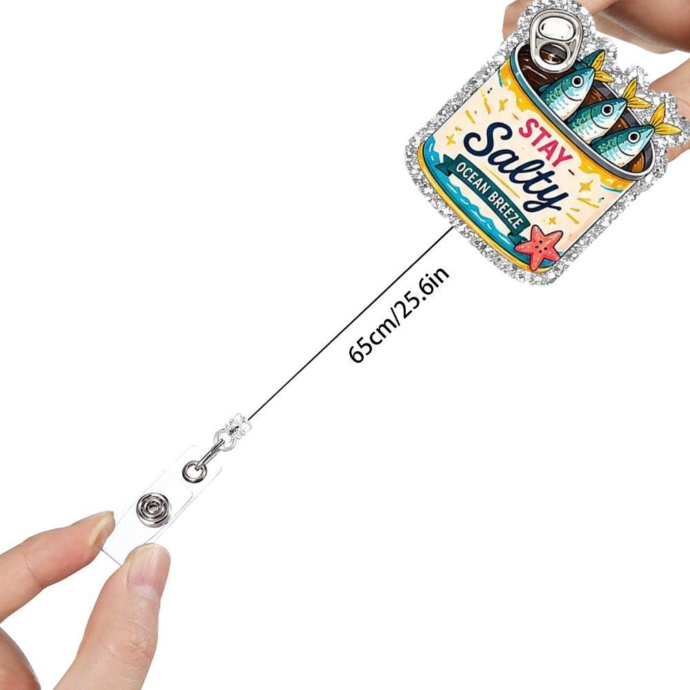 360° Swivel Retractable ID Card Holder Glitter Acrylic Badge Reel Nurse Badge Reel Hospitals
