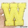 A-Z Big Size Letter Patches For Clothing Yellow Color Iron On Patches On Clothes Sew On Stickers Applications(8Cm)