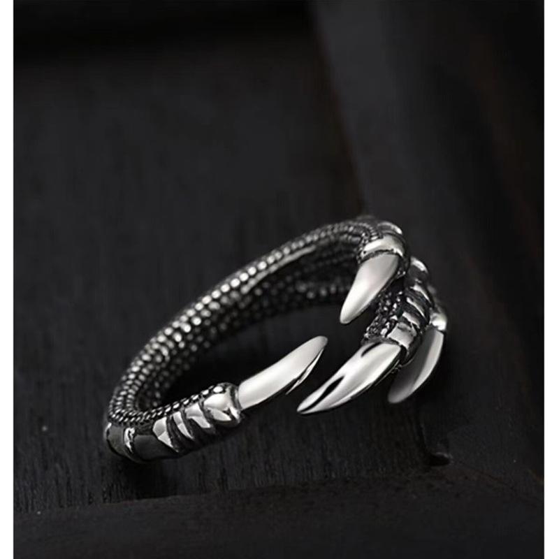 Chinese Style Dragon Claw Ring Retro Old Men'S And Women'S Domineering And Rich Personality Trend Index Finger Ring Jewelry Quality