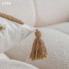 1PC LOZUJOJU Comfortable and Versatile Pillowcase Polyester Cotton Tufted Tassel Decorative Cushion Cover for Sofa Living Room Bedroom Home Decor