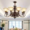 Retro Wrought Iron Pendant Light for Living Room, Villa, or Staircase