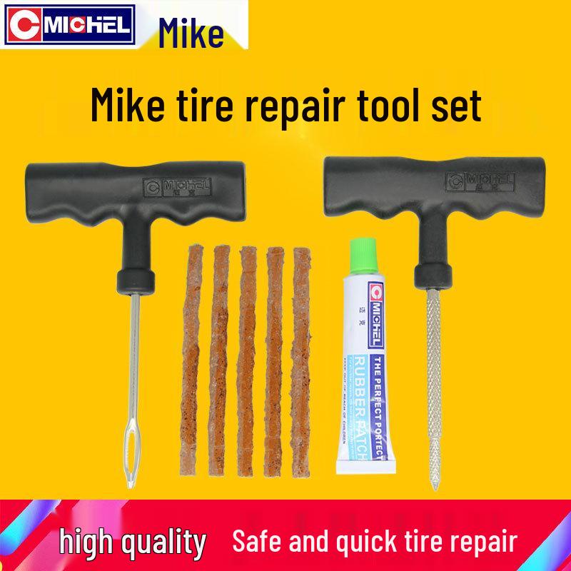 Motorcycle & Electric Vehicle Emergency Tire Repair Kit with Quick Glue & Rubber Strips