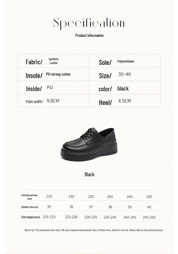 Damen Plateau Schnür-Loafer im Retro-Stil