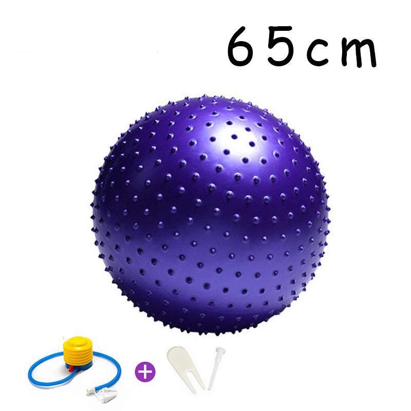 55cm/65cm/75cm/85cm Point Massasjeball Yogaball med Pump Hedgehog Fitness Baller Fitball Pilates Balansetrening Sport GYM
